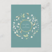 Groene laurierkrans gast informatie details informatiekaartje (Achterkant)