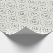 Groene Lavendel Bloemen Verjaardag Cadeaupapier (Hoek)