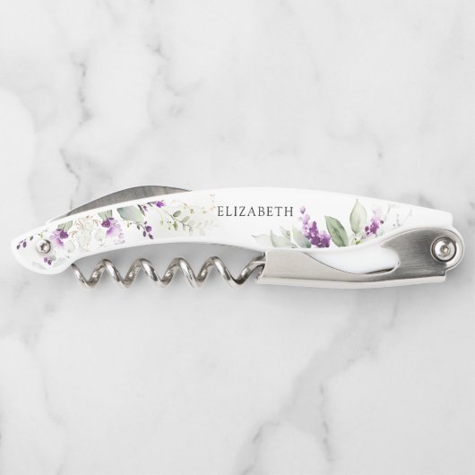 Groene lavendel bloemnaam Waiter's kurkentrekker (Achterkant)