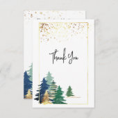 Groene lavendel gouden pijnbomen Inspirerend Bedankkaart (Voorkant / Achterkant)