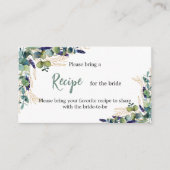 Groene lavendelrecept Bruidsmeisjesfeest Informatiekaartje (Voorkant)