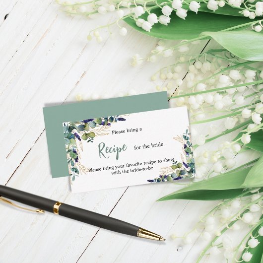 Groene lavendelrecept Bruidsmeisjesfeest Informatiekaartje