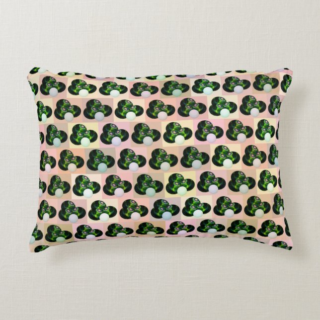 Groene Lawn Bowls Pop Art, Accent Kussen (Voorkant)
