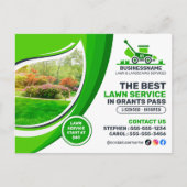 Groene Lawn Care Landscaping Mow Mulching Service Briefkaart (Voorkant)