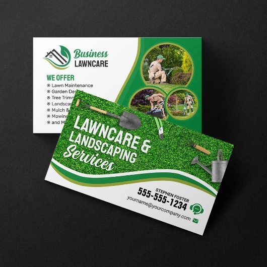 Groene Lawncare Landscaping Tuin Lawn Care Maaien Visitekaartje