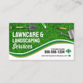 Groene Lawncare Landscaping Tuin Lawn Care Maaien Visitekaartje (Voorkant)