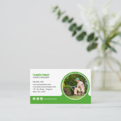 Groene Lawncare Maaien Landschap Designer Tuin Visitekaartje (Staand voorkant)