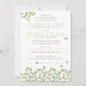 Groene Leaf Eenvoud 5x7 Bruiloft Uitnodiging Kaart (Voorkant)