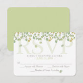 Groene Leaf Eenvoud RSVP 3.5x5 Behuizing Kaart (Voorkant / Achterkant)