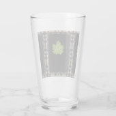 GROENE LEAF OP ZWART GLAS (Achterkant)