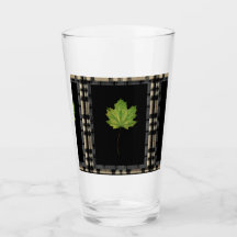 GROENE LEAF OP ZWART