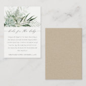 Groene leafy fern Succulente Boeken voor Baby show Informatiekaartje (Voorkant / Achterkant)