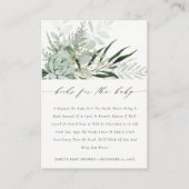 Groene leafy fern Succulente Boeken voor Baby show Informatiekaartje (Voorkant)