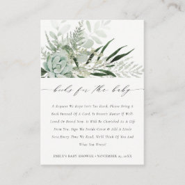 Groene leafy fern Succulente Boeken voor Baby show Informatiekaartje