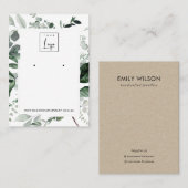 Groene Leafy Lijst fauna die Logo voor beeldweerga Visitekaartje (Voorkant / Achterkant)