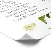 Groene lebbetwedijskaart, Rustic Greenery Poster (Hoek)