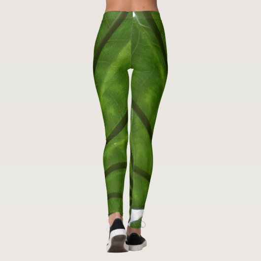 Groene lebLeggings Leggings (Achterkant)