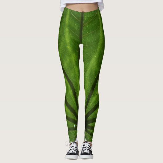Groene lebLeggings Leggings (Voorkant)