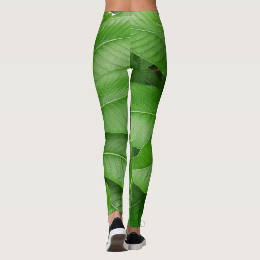 Groene lebLeggings Leggings (Achterkant)