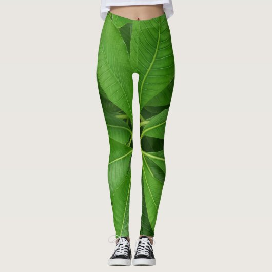 Groene lebLeggings Leggings (Voorkant)
