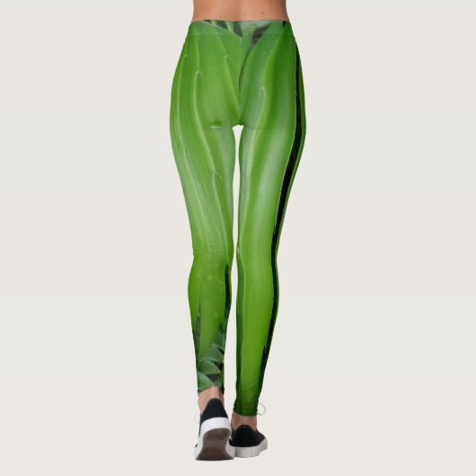Groene lebLeggings Leggings (Achterkant)