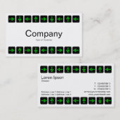 Groene LED-stijlpijlen - wit Visitekaartje (Voorkant / Achterkant)