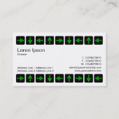 Groene LED-stijlpijlen - wit Visitekaartje (Achterkant)