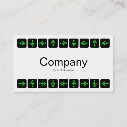 Groene LED-stijlpijlen - wit Visitekaartje (Voorkant)