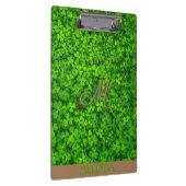 Groene leder met monogram klembord (Rechts)