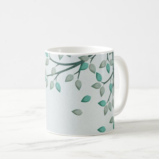 Groene lederen beker Mok boomkoffie (Voorkant rechts)