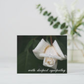 Groene lederen blanke rozensympathie briefkaart (Staand voorkant)
