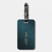 Groene lederen blik van het tijgerhoofd bagagelabel (Achterkant verticaal)