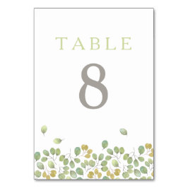Groene lederen eenvoud Tabelnummerkaarten Kaart