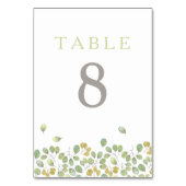 Groene lederen eenvoud Tabelnummerkaarten Kaart (Achterkant)