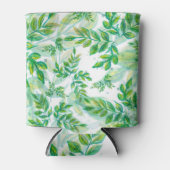 Groene lederen patroon blikjeskoeler (Voorkant)