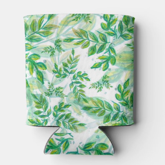 Groene lederen patroon blikjeskoeler (Achterkant)