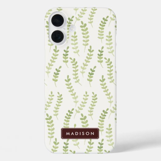 Groene lederen patroon Case-Mate iPhone case (Achterkant)