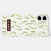 Groene lederen patroon Case-Mate iPhone case (Achterkant (horizontaal))
