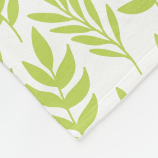 Groene lederen patroon en roze monogram fleece deken (Hoek)