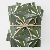 Groene lederen patroon inpakpapier vel (In situ)