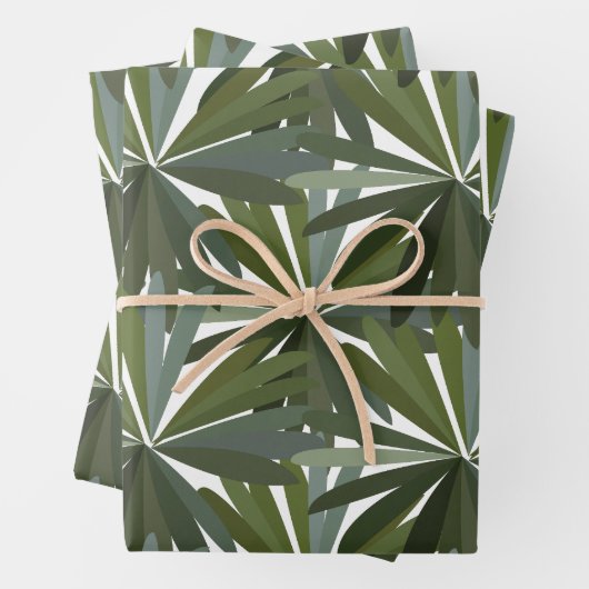 Groene lederen patroon inpakpapier vel (In situ)