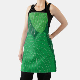 Groene lederen patroon schort