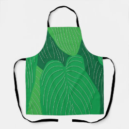 Groene lederen patroon schort