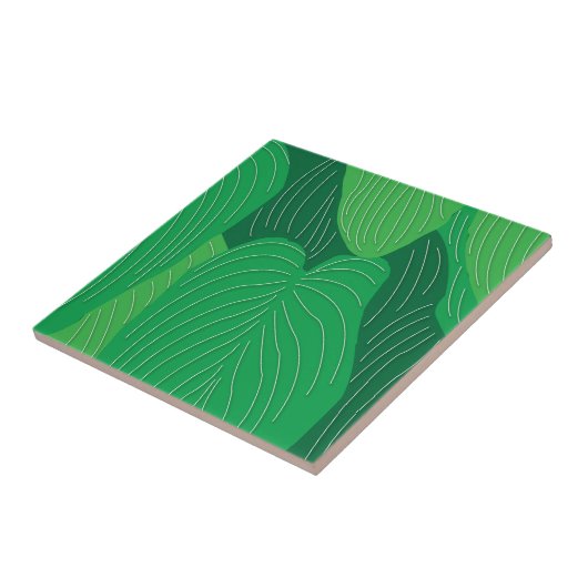 Groene lederen patroon tegeltje (Zijkant)