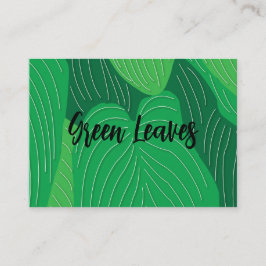 Groene lederen patroon visitekaartje