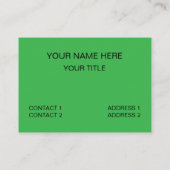 Groene lederen patroon visitekaartje (Achterkant)