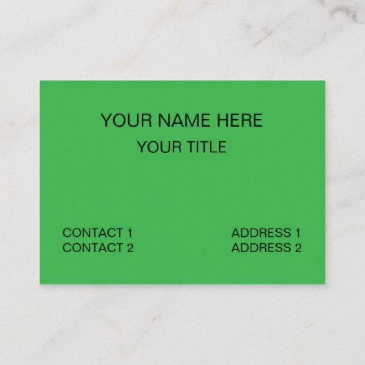 Groene lederen patroon visitekaartje (Achterkant)