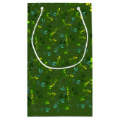 Groene lederen patroontas klein cadeauzakje (Achterkant)