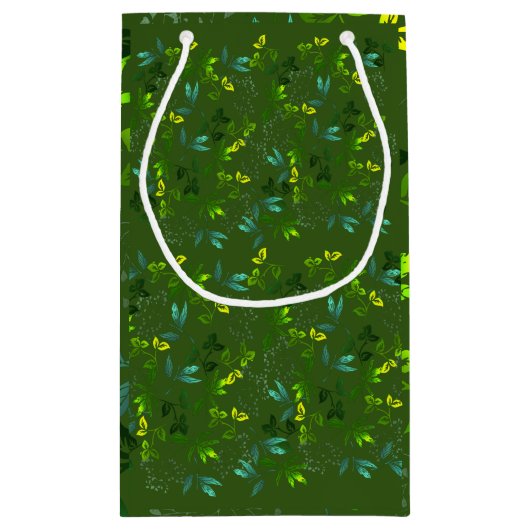 Groene lederen patroontas klein cadeauzakje (Achterkant)