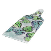 Groene lederen snijvlak snijplank (Hoek)